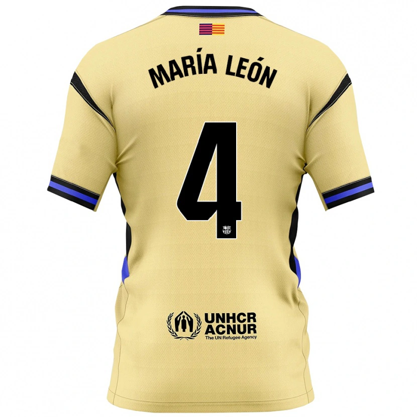 Danxen Mujer Camiseta María Pilar León #4 Amarillo Negro 2ª Equipación 2025/26 La Camisa México
