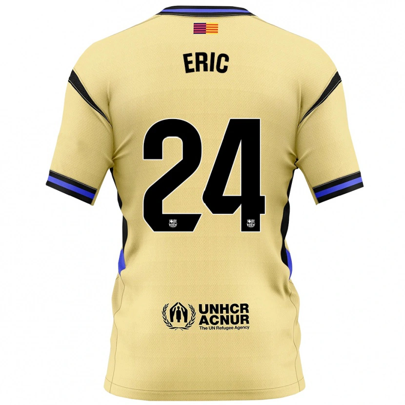 Danxen Mujer Camiseta Eric García #24 Amarillo Negro 2ª Equipación 2025/26 La Camisa México