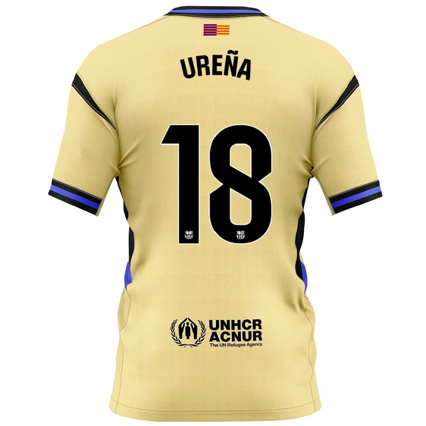 Danxen Mujer Camiseta Óscar Ureña #18 Amarillo Negro 2ª Equipación 2025/26 La Camisa México