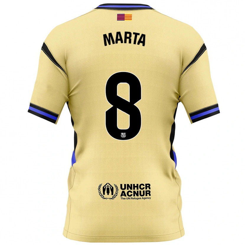Danxen Mujer Camiseta Marta Torrejón #8 Amarillo Negro 2ª Equipación 2025/26 La Camisa México