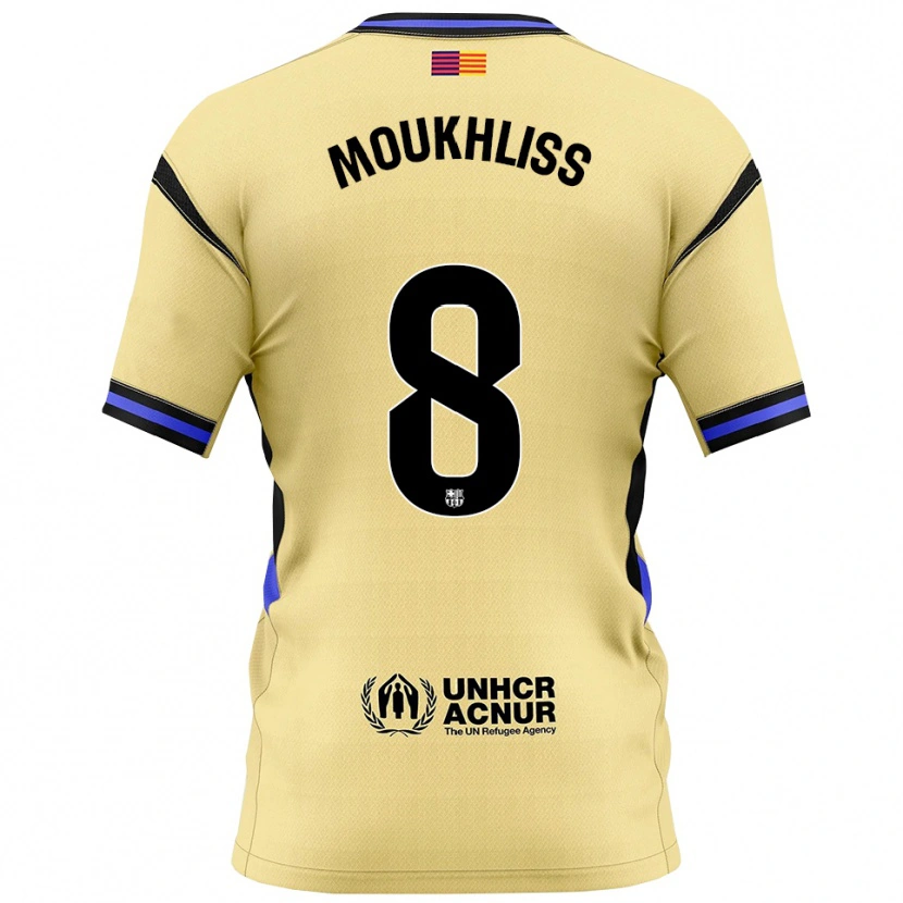 Danxen Mujer Camiseta Moha Moukhliss #8 Amarillo Negro 2ª Equipación 2025/26 La Camisa México