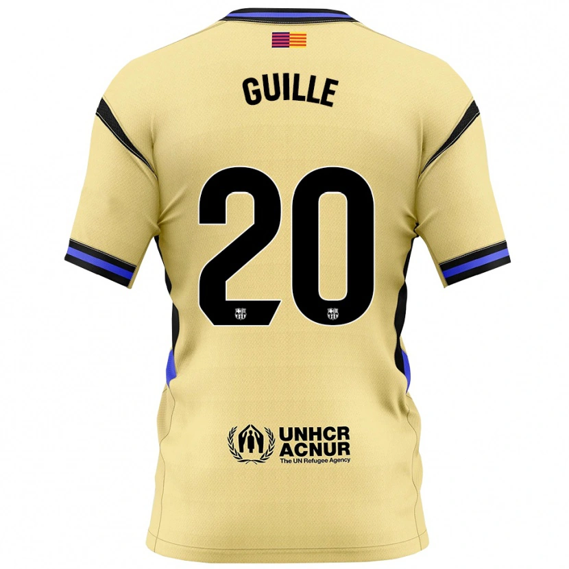 Danxen Mujer Camiseta Guille Fernández #20 Amarillo Negro 2ª Equipación 2025/26 La Camisa México