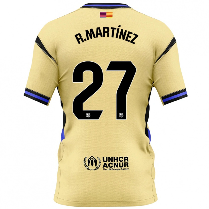 Danxen Mujer Camiseta Roger Martínez #27 Amarillo Negro 2ª Equipación 2025/26 La Camisa México