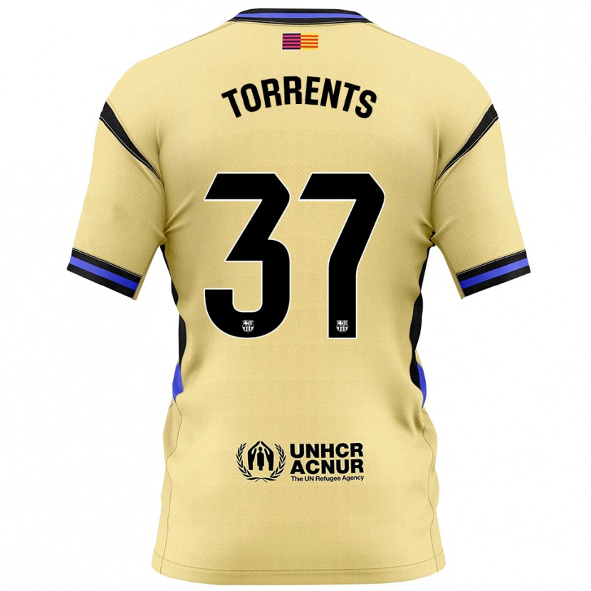 Danxen Mujer Camiseta Jofre Torrents #37 Amarillo Negro 2ª Equipación 2025/26 La Camisa México