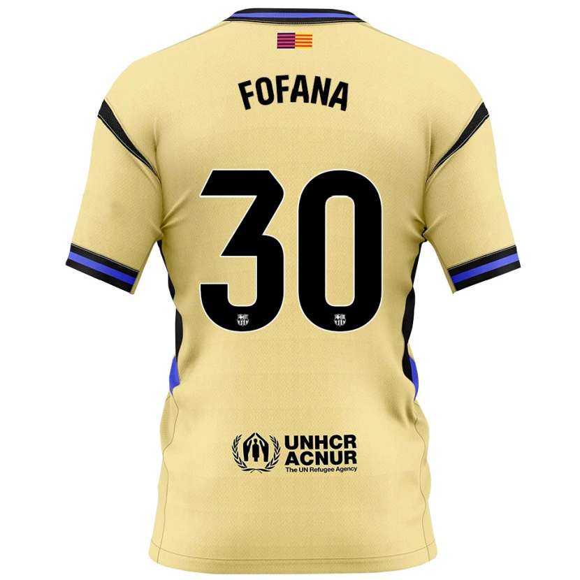 Danxen Mujer Camiseta Nuhu Fofana #30 Amarillo Negro 2ª Equipación 2025/26 La Camisa México