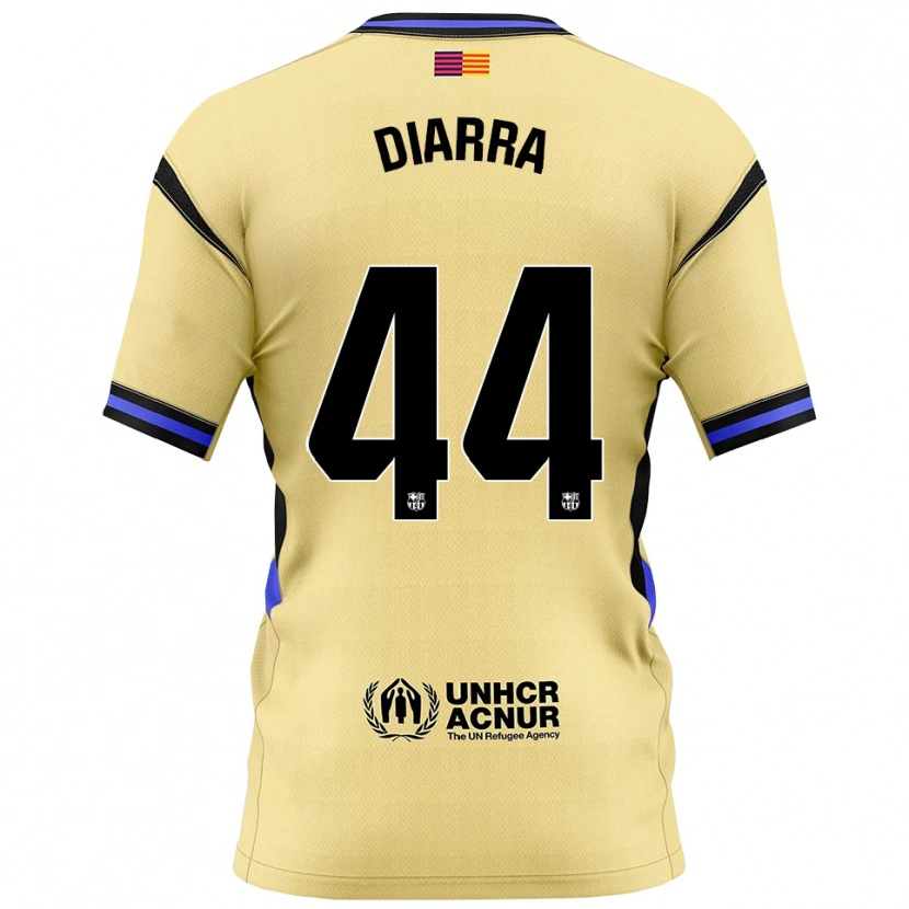 Danxen Mujer Camiseta Ibrahim Diarra #44 Amarillo Negro 2ª Equipación 2025/26 La Camisa México