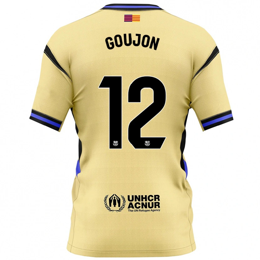 Danxen Mujer Camiseta Iker Goujon #12 Amarillo Negro 2ª Equipación 2025/26 La Camisa México