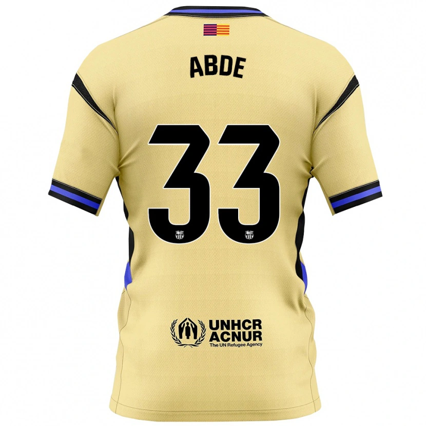 Danxen Mujer Camiseta Ez Abde #33 Amarillo Negro 2ª Equipación 2025/26 La Camisa México