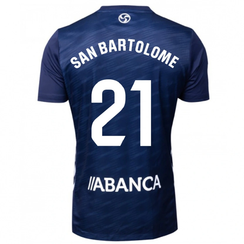 Danxen Mujer Camiseta Victor San Bartolome #21 Azul Marino Blanco 2ª Equipación 2025/26 La Camisa México