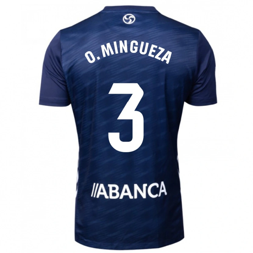 Danxen Mujer Camiseta Óscar Mingueza #3 Azul Marino Blanco 2ª Equipación 2025/26 La Camisa México