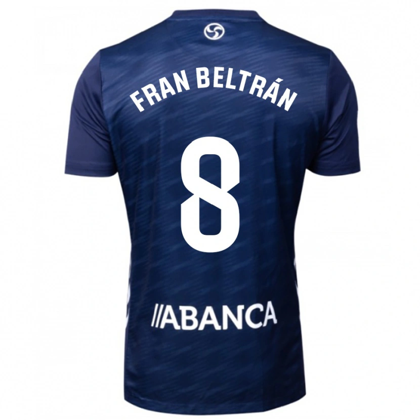 Danxen Mujer Camiseta Fran Beltrán #8 Azul Marino Blanco 2ª Equipación 2025/26 La Camisa México