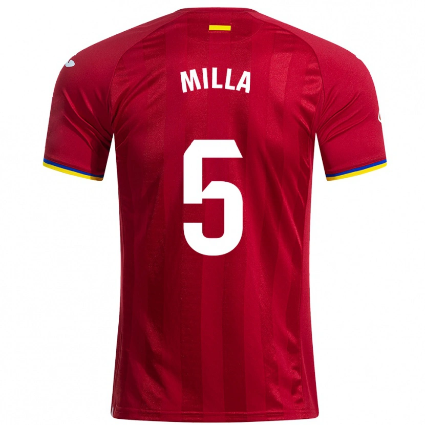 Danxen Mujer Camiseta Luis Milla #5 Rojo Amarillo Azul 2ª Equipación 2025/26 La Camisa México