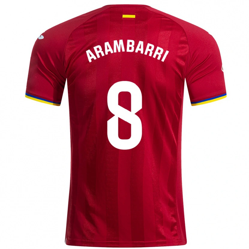 Danxen Mujer Camiseta Mauro Arambarri #8 Rojo Amarillo Azul 2ª Equipación 2025/26 La Camisa México