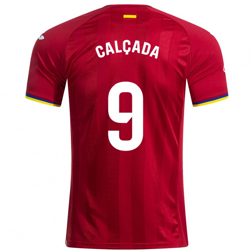 Danxen Mujer Camiseta Gonzalo Calçada #9 Rojo Amarillo Azul 2ª Equipación 2025/26 La Camisa México