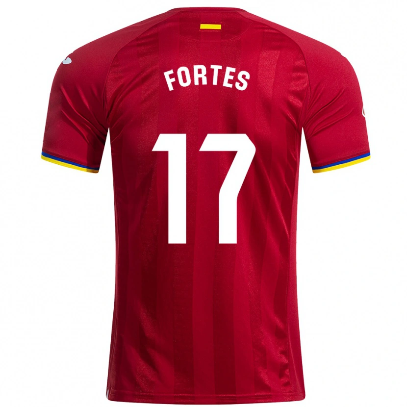 Danxen Mujer Camiseta Joel Fortes #17 Rojo Amarillo Azul 2ª Equipación 2025/26 La Camisa México