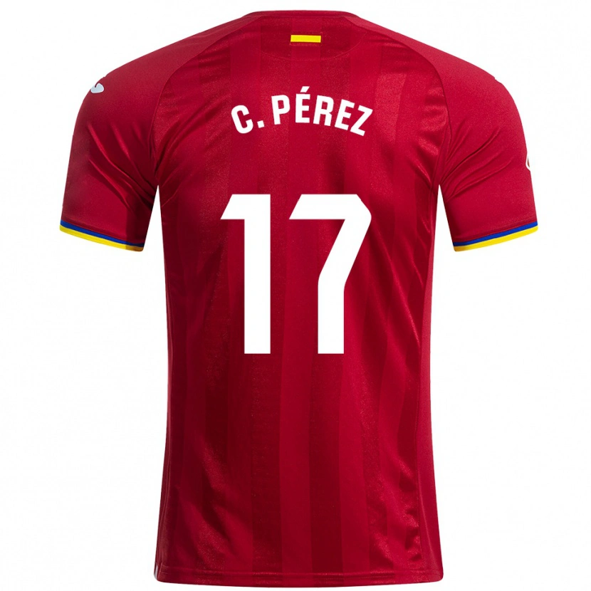 Danxen Mujer Camiseta Carles Perez #17 Rojo Amarillo Azul 2ª Equipación 2025/26 La Camisa México