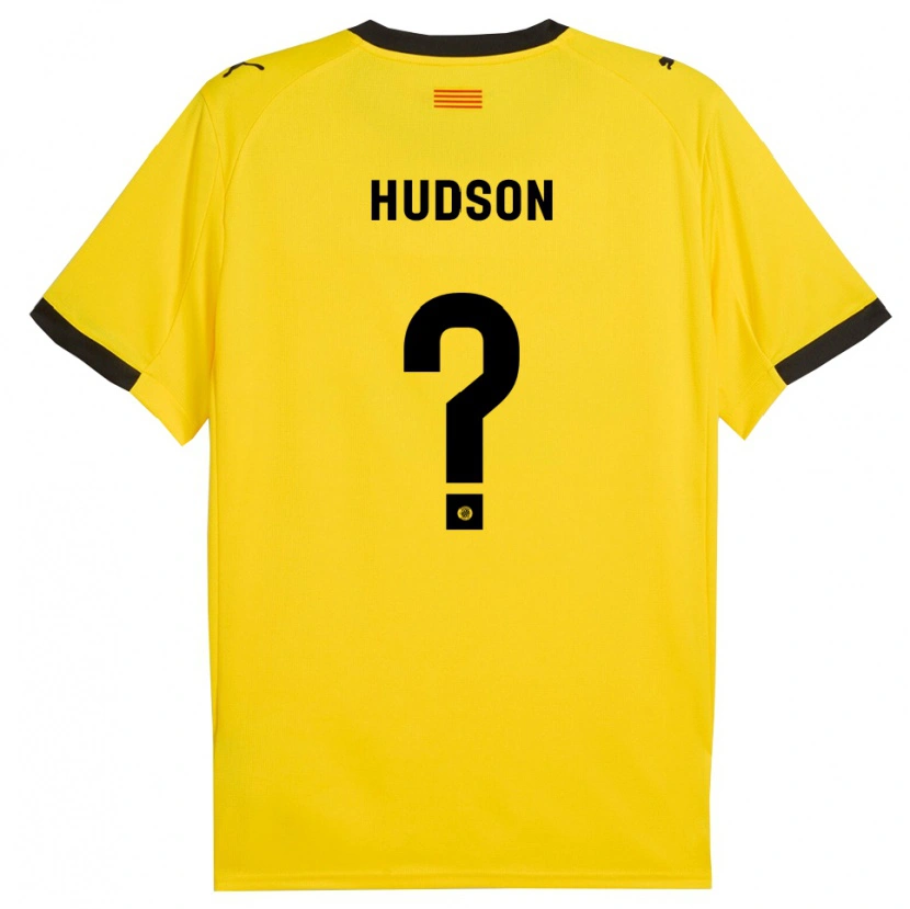 Danxen Mujer Camiseta Hudson #0 Amarillo Negro 2ª Equipación 2025/26 La Camisa México