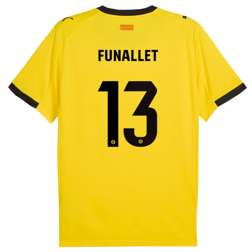 Danxen Mujer Camiseta Pau Funallet #13 Amarillo Negro 2ª Equipación 2025/26 La Camisa México
