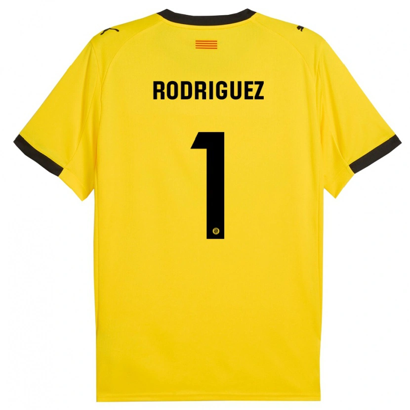 Danxen Mujer Camiseta Maria Rodríguez #1 Amarillo Negro 2ª Equipación 2025/26 La Camisa México