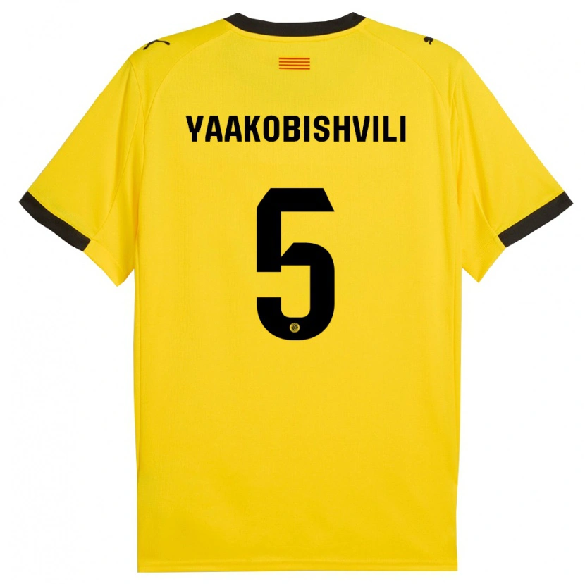 Danxen Mujer Camiseta Antal Yaakobishvili #5 Amarillo Negro 2ª Equipación 2025/26 La Camisa México