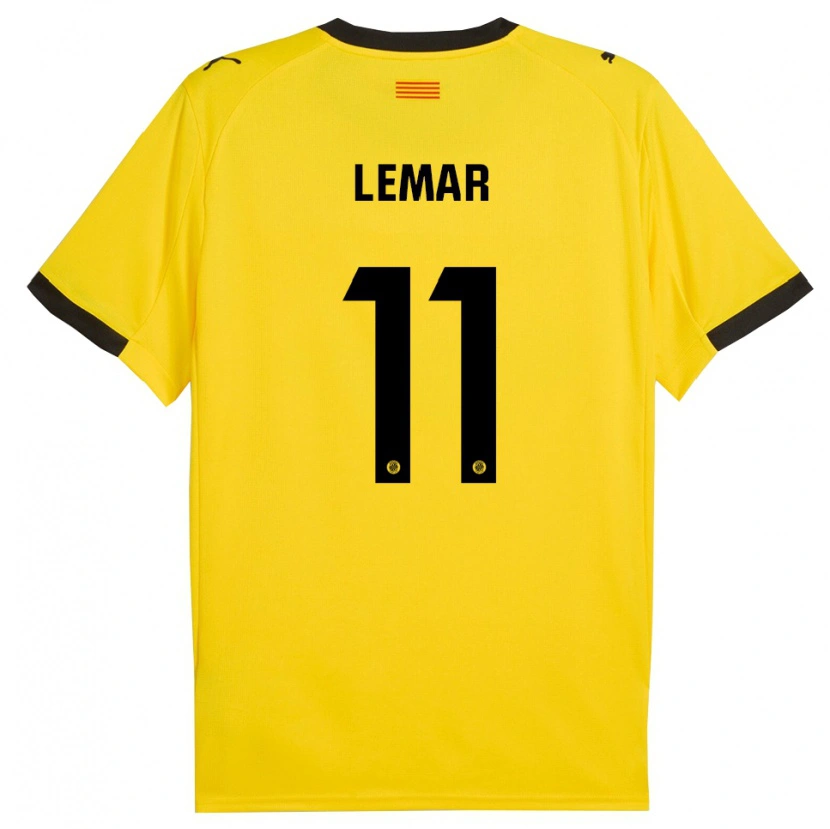 Danxen Mujer Camiseta Thomas Lemar #11 Amarillo Negro 2ª Equipación 2025/26 La Camisa México
