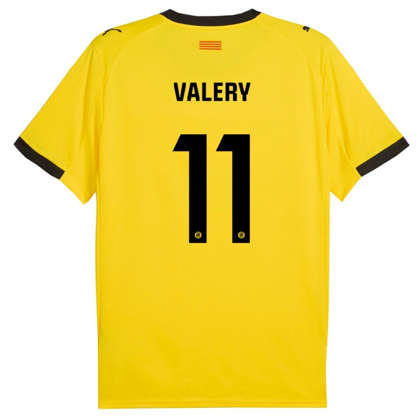 Danxen Mujer Camiseta Valery Fernández #11 Amarillo Negro 2ª Equipación 2025/26 La Camisa México