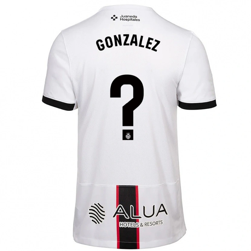 Danxen Mujer Camiseta Adrià González #0 Blanco Negro 2ª Equipación 2025/26 La Camisa México
