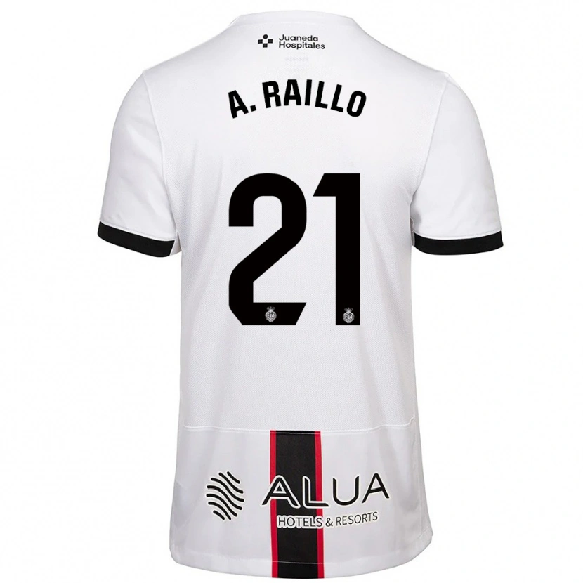 Danxen Mujer Camiseta Antonio Raíllo #21 Blanco Negro 2ª Equipación 2025/26 La Camisa México