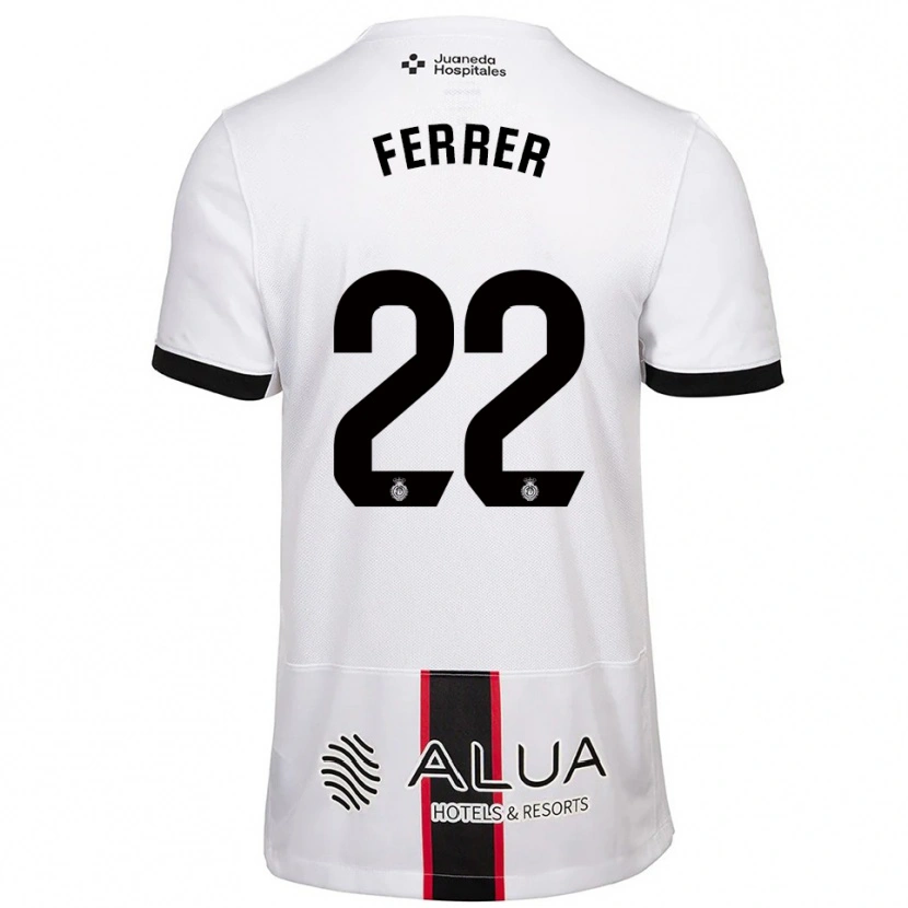 Danxen Mujer Camiseta David Ferrer #22 Blanco Negro 2ª Equipación 2025/26 La Camisa México