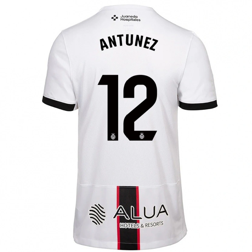 Danxen Mujer Camiseta Yahir Antúnez #12 Blanco Negro 2ª Equipación 2025/26 La Camisa México