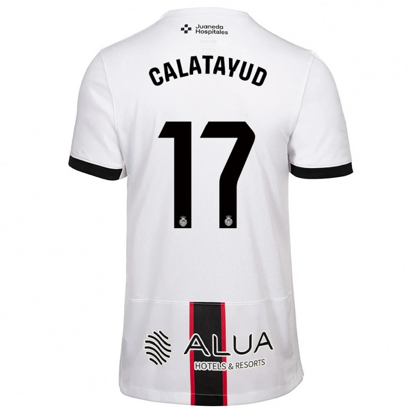 Danxen Mujer Camiseta Miguel Calatayud #17 Blanco Negro 2ª Equipación 2025/26 La Camisa México