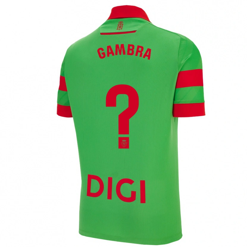 Danxen Mujer Camiseta Javi Gambra #0 Verde Rojo 2ª Equipación 2025/26 La Camisa México