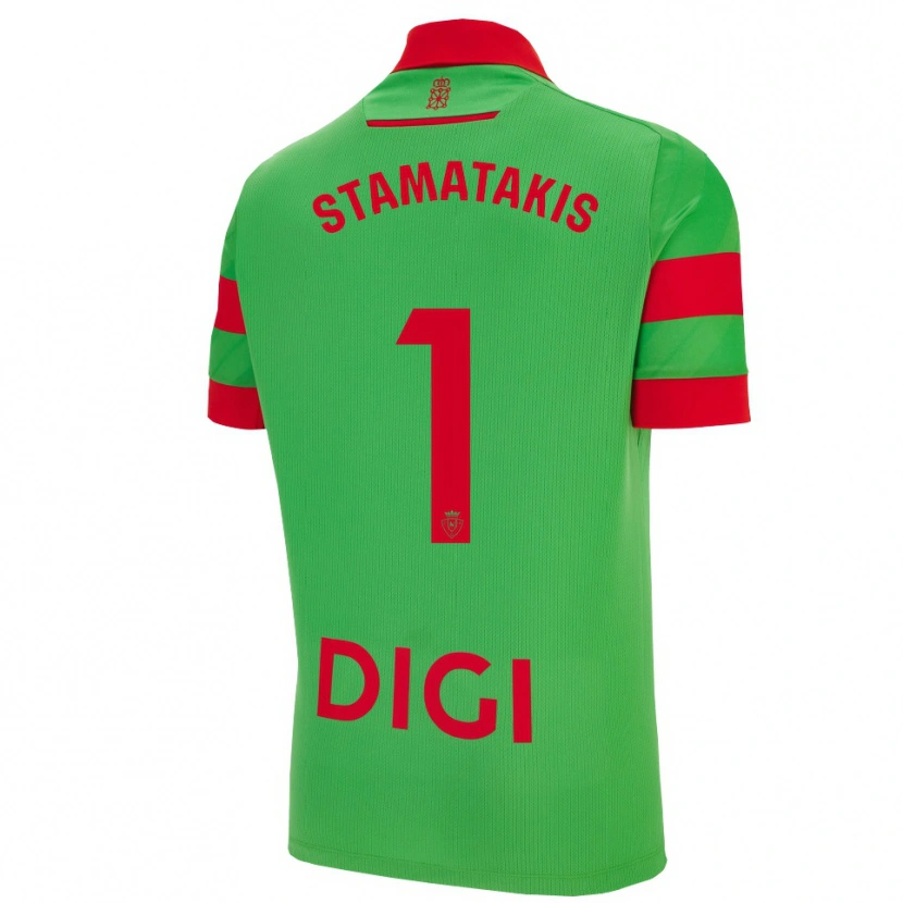 Danxen Mujer Camiseta Dimitrios Stamatakis #1 Verde Rojo 2ª Equipación 2025/26 La Camisa México