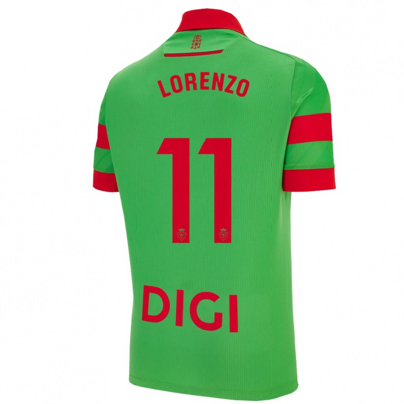 Danxen Mujer Camiseta Nowend Lorenzo #11 Verde Rojo 2ª Equipación 2025/26 La Camisa México