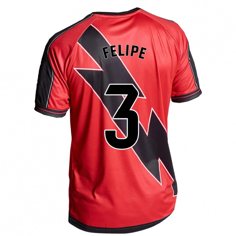 Danxen Mujer Camiseta Luiz Felipe #3 Rojo Negro 2ª Equipación 2025/26 La Camisa México