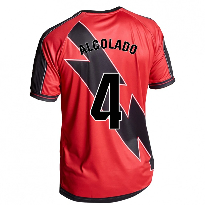 Danxen Mujer Camiseta Jaime Alcolado #4 Rojo Negro 2ª Equipación 2025/26 La Camisa México