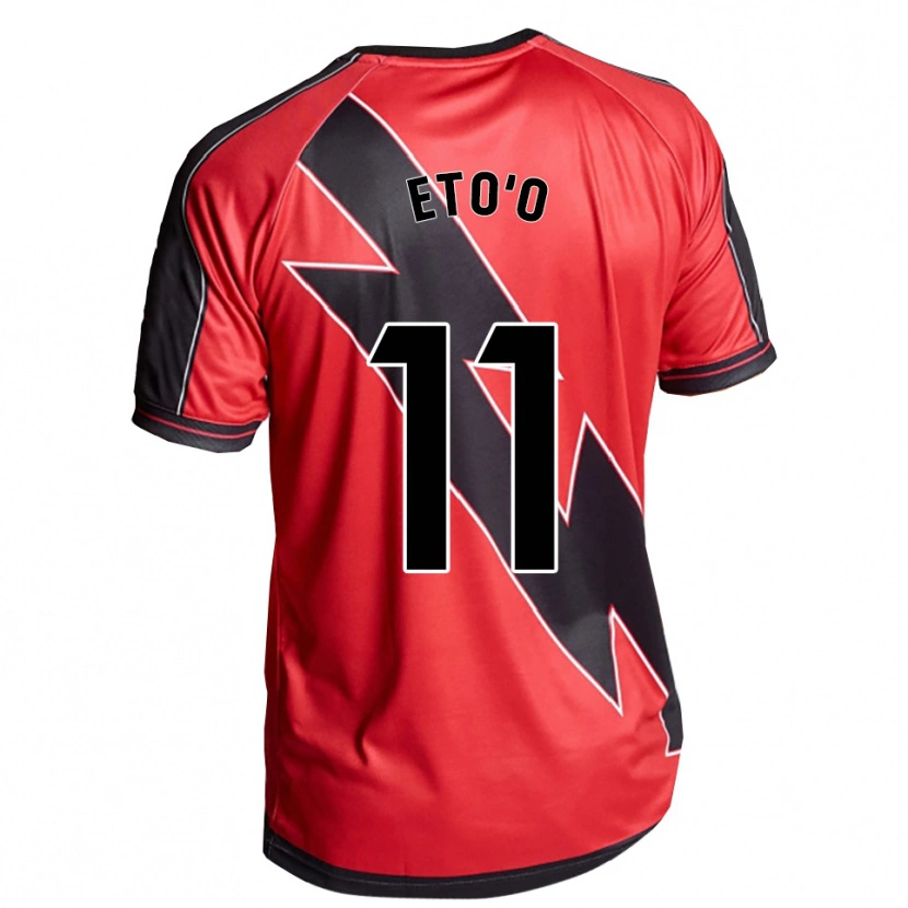 Danxen Mujer Camiseta Etienne Eto'o #11 Rojo Negro 2ª Equipación 2025/26 La Camisa México