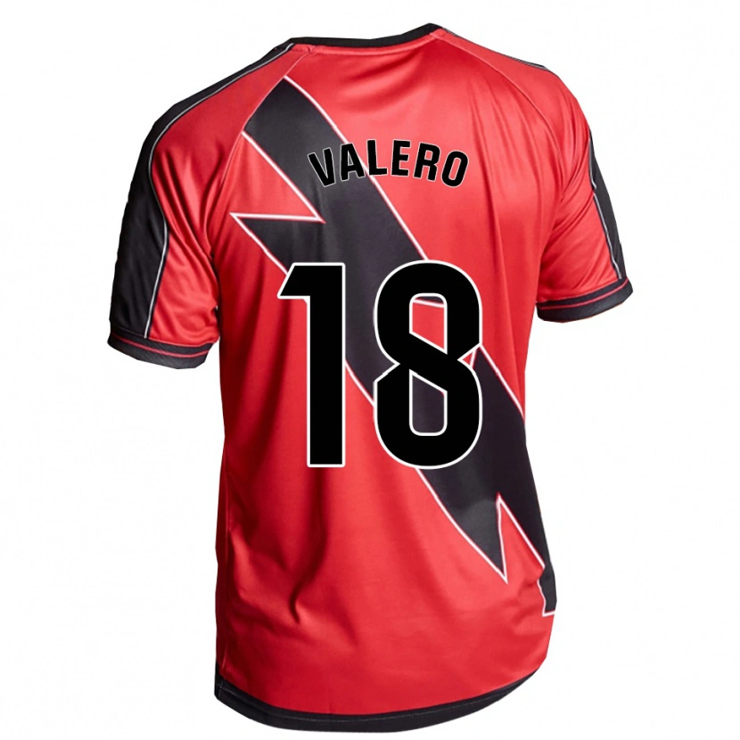 Danxen Mujer Camiseta César Valero #18 Rojo Negro 2ª Equipación 2025/26 La Camisa México