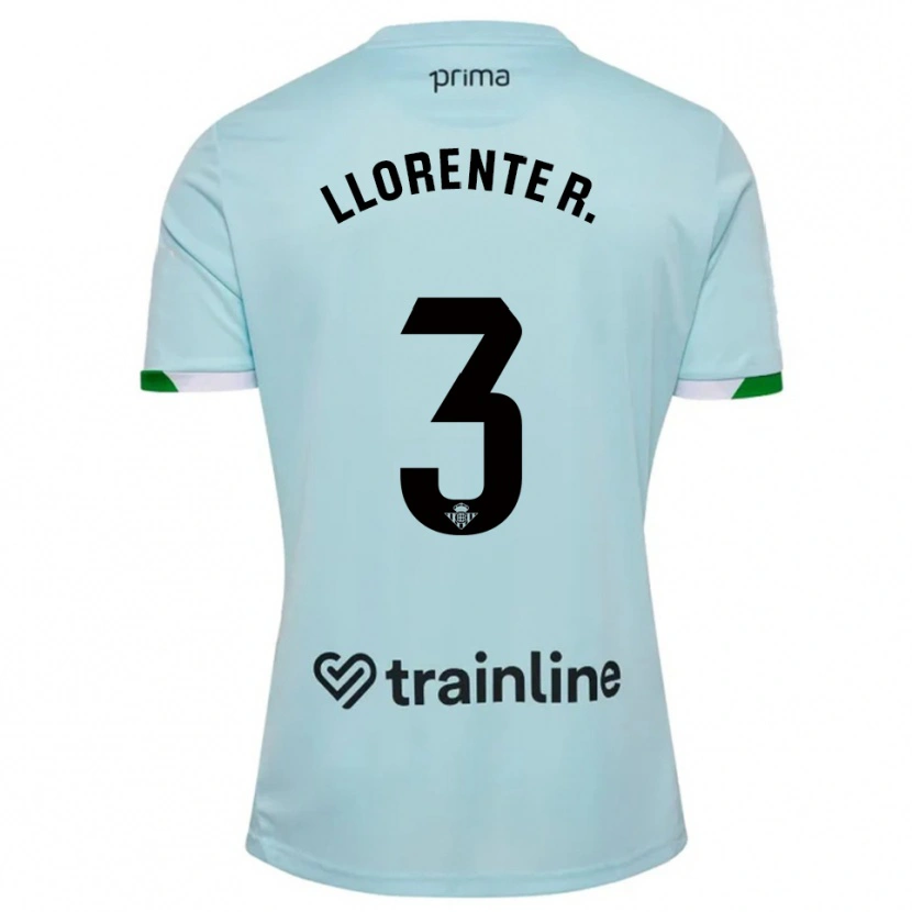 Danxen Mujer Camiseta Diego Llorente #3 Celeste Verde 2ª Equipación 2025/26 La Camisa México
