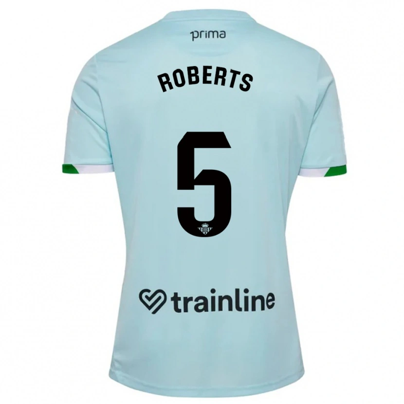 Danxen Mujer Camiseta Rhiannon Roberts #5 Celeste Verde 2ª Equipación 2025/26 La Camisa México