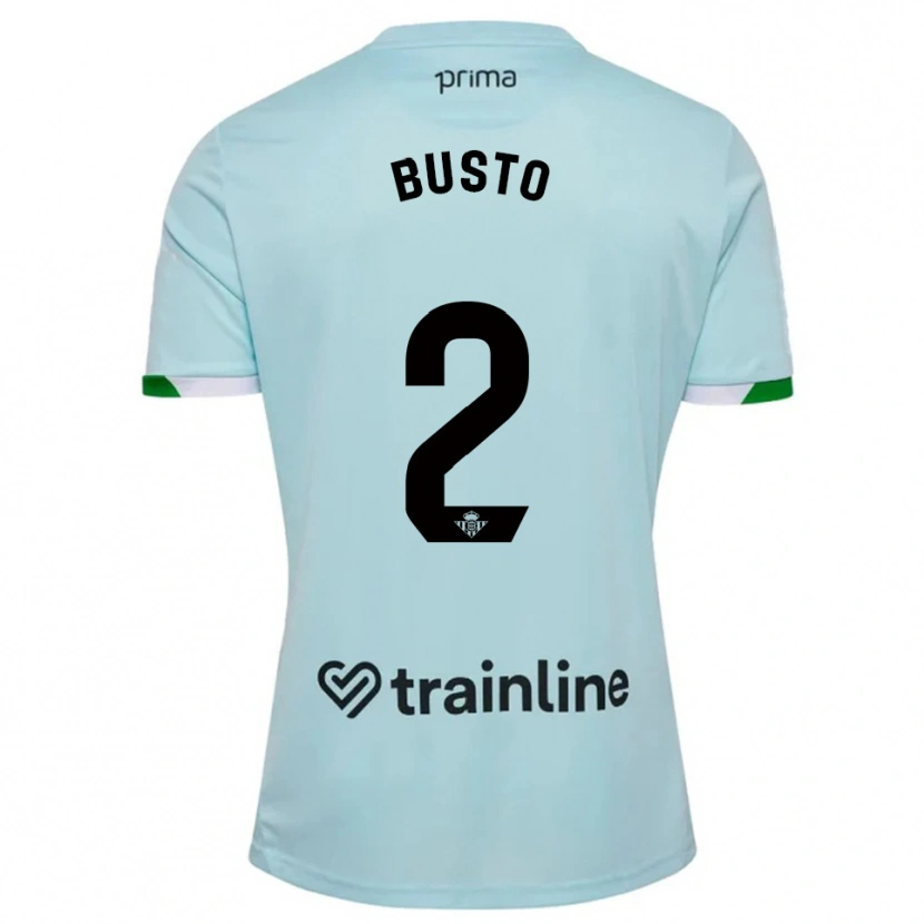 Danxen Mujer Camiseta Pablo Busto #2 Celeste Verde 2ª Equipación 2025/26 La Camisa México