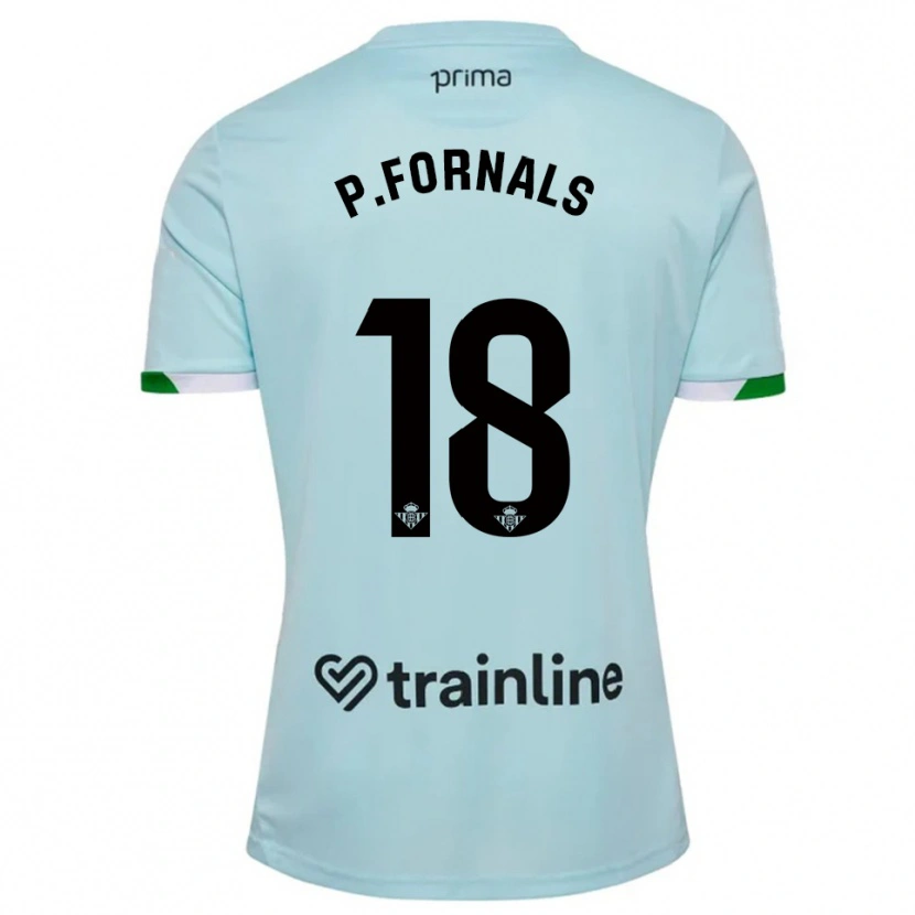 Danxen Mujer Camiseta Pablo Fornals #18 Celeste Verde 2ª Equipación 2025/26 La Camisa México