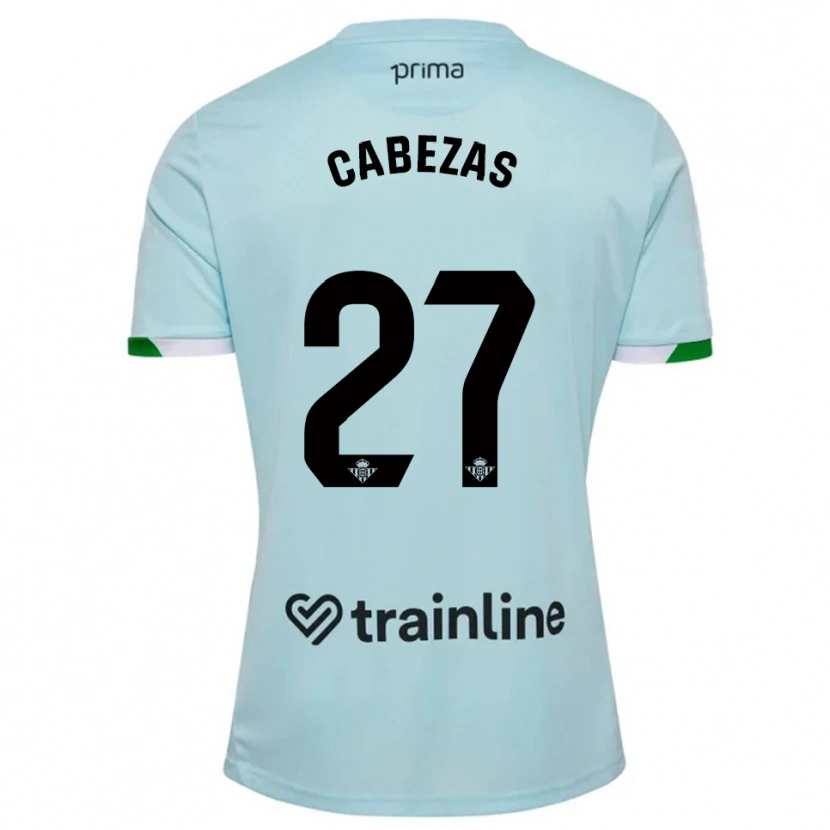 Danxen Mujer Camiseta Ángela Cabezas #27 Celeste Verde 2ª Equipación 2025/26 La Camisa México
