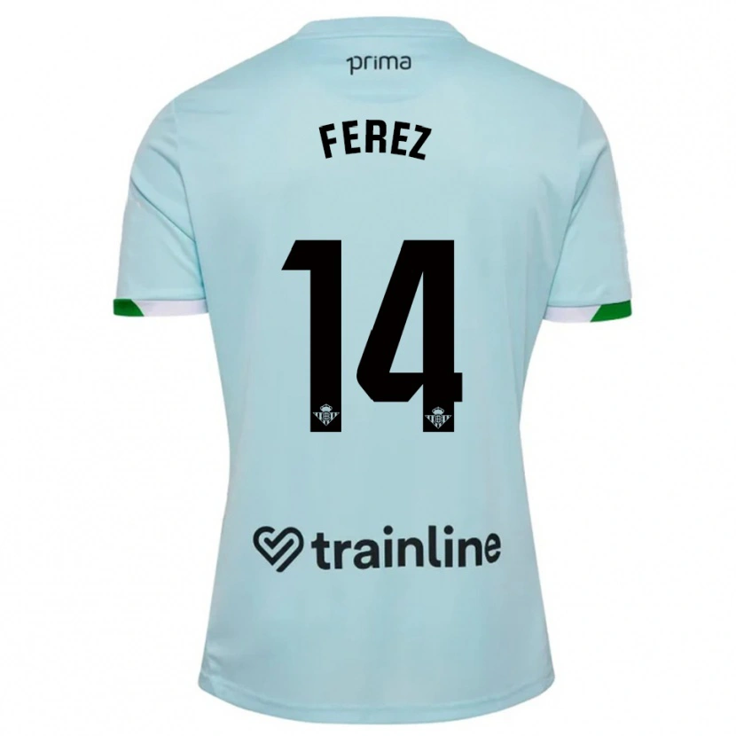 Danxen Mujer Camiseta Carolina Férez #14 Celeste Verde 2ª Equipación 2025/26 La Camisa México