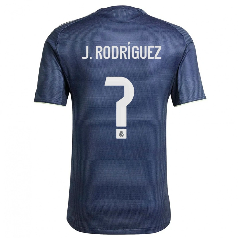 Danxen Mujer Camiseta Juan Rodríguez #0 Azul Marino Plata 2ª Equipación 2025/26 La Camisa México