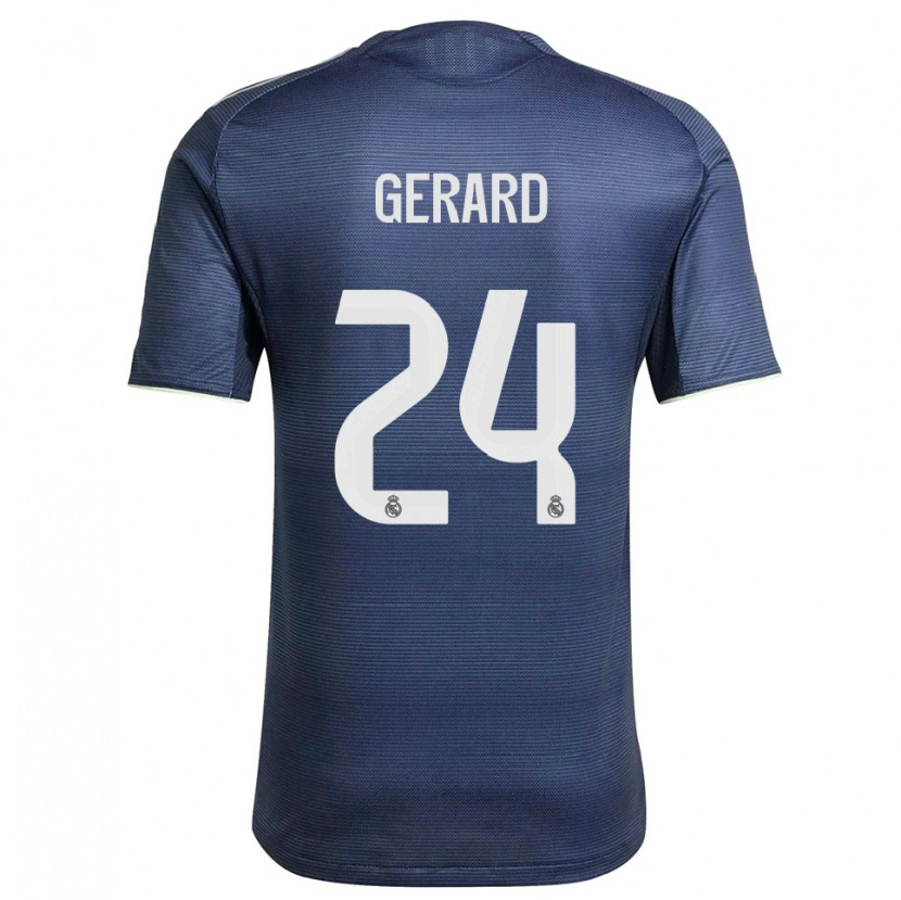 Danxen Mujer Camiseta Meline Gerard #24 Azul Marino Plata 2ª Equipación 2025/26 La Camisa México