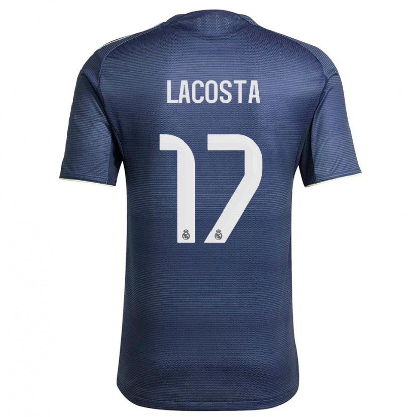 Danxen Mujer Camiseta Diego Lacosta #17 Azul Marino Plata 2ª Equipación 2025/26 La Camisa México