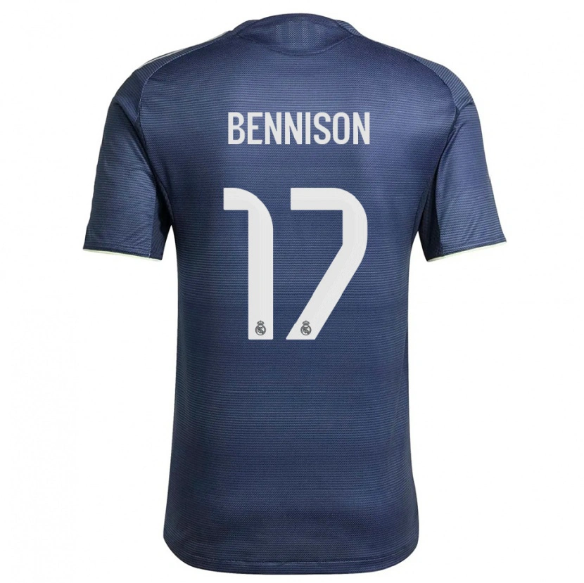 Danxen Mujer Camiseta Hanna Bennison #17 Azul Marino Plata 2ª Equipación 2025/26 La Camisa México