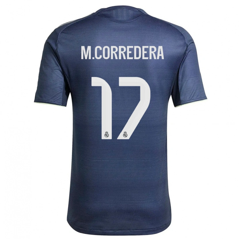 Danxen Mujer Camiseta Marta Corredera #17 Azul Marino Plata 2ª Equipación 2025/26 La Camisa México