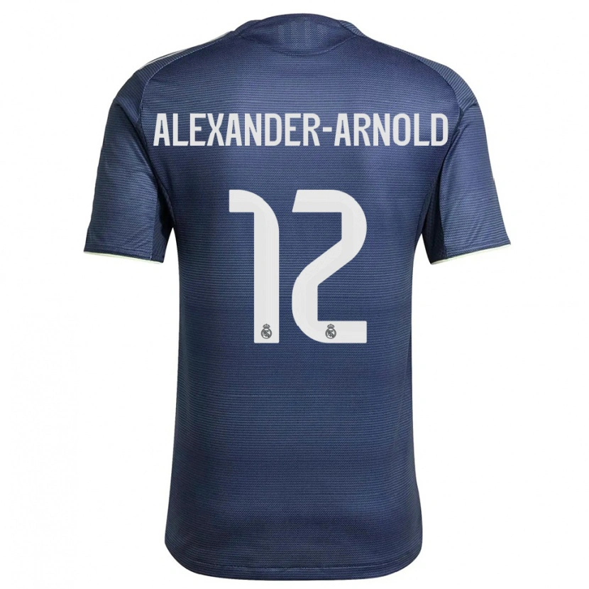 Danxen Mujer Camiseta Trent Alexander-Arnold #12 Azul Marino Plata 2ª Equipación 2025/26 La Camisa México